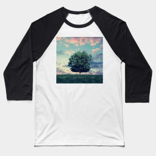 Tree On Hill Baseball T-Shirt